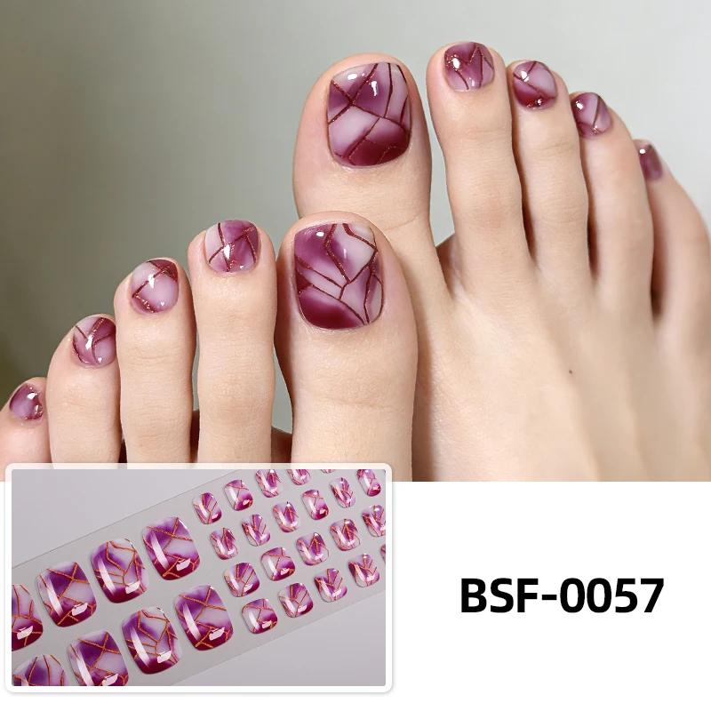 34tips Summer Gradient Marble UV Free Gel Toenail Sticker Self-Adhesive Full Cover Toe Nail Charms Foot Nail Art Decor
34tips Summer Gradient Marble UV Free Gel Toenail Sticker Self-Adhesive Full Cover Toe Nail Charms Foot Nail Art Decor