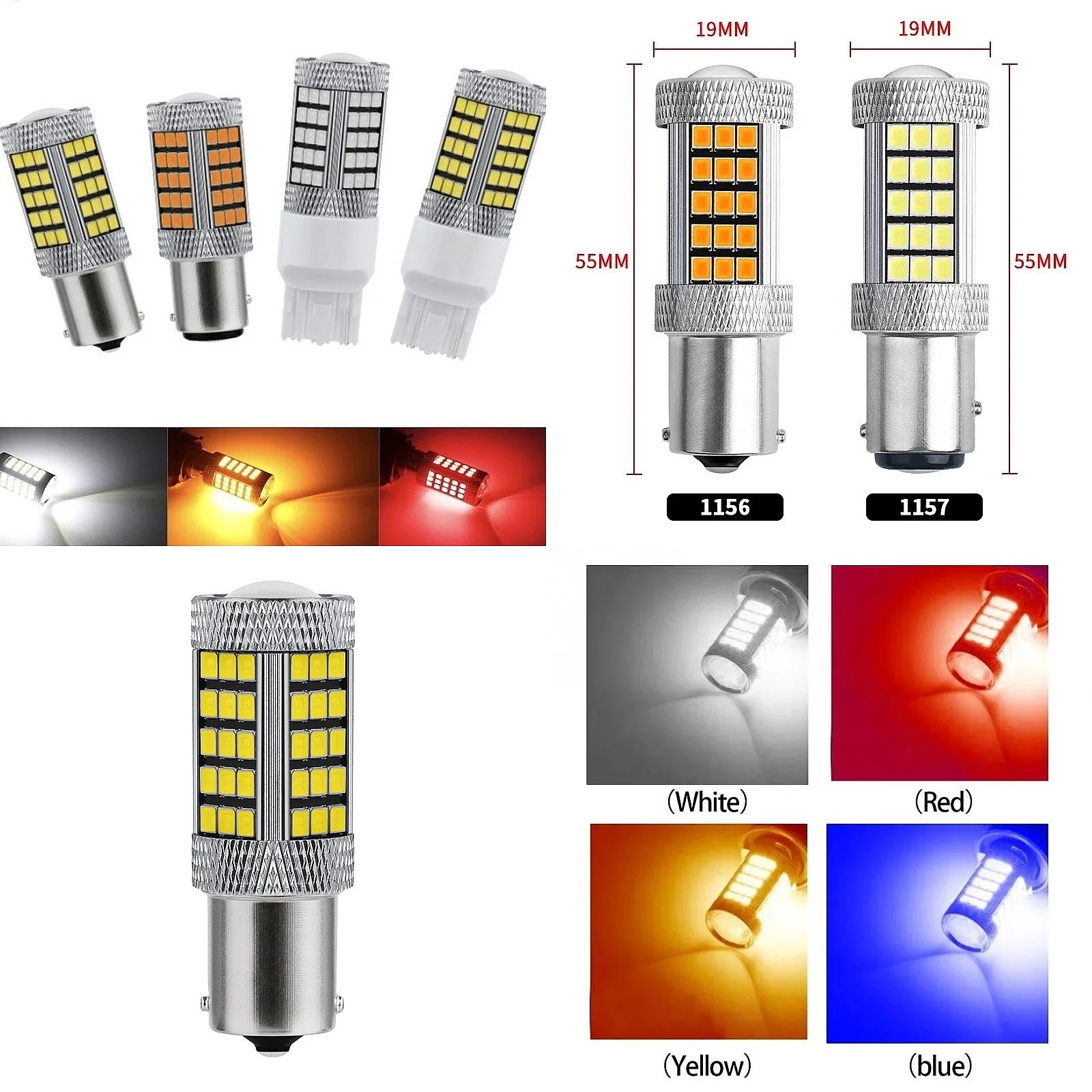 LED Car Brake Light 1157 1156 T20 7440 7443 2835 66SMD Reversing Turn Signal
LED Car Brake Light 1157 1156 T20 7440 7443 2835 66SMD Reversing Turn Signal