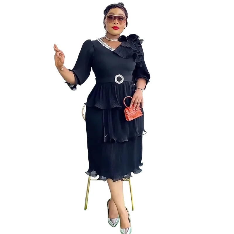 African Dresses For Women Summer Autumn Africa Clothing 3/4 Sleeve Dress Sexy V-Neck Perspective Slim Dress Office Lady Party
African Dresses For Women Summer Autumn Africa Clothing 3/4 Sleeve Dress Sexy V-Neck Perspective Slim Dress Office Lady Party
