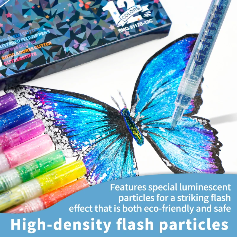 12-36 Colors Glitter Highlighter Markers set Shiny Fine Tip Acrylic Paint Pens Glitter Pens for Art Crafts, Wood, Rock Painting
12-36 Colors Glitter Highlighter Markers set Shiny Fine Tip Acrylic Paint Pens Glitter Pens for Art Crafts, Wood, Rock Painting