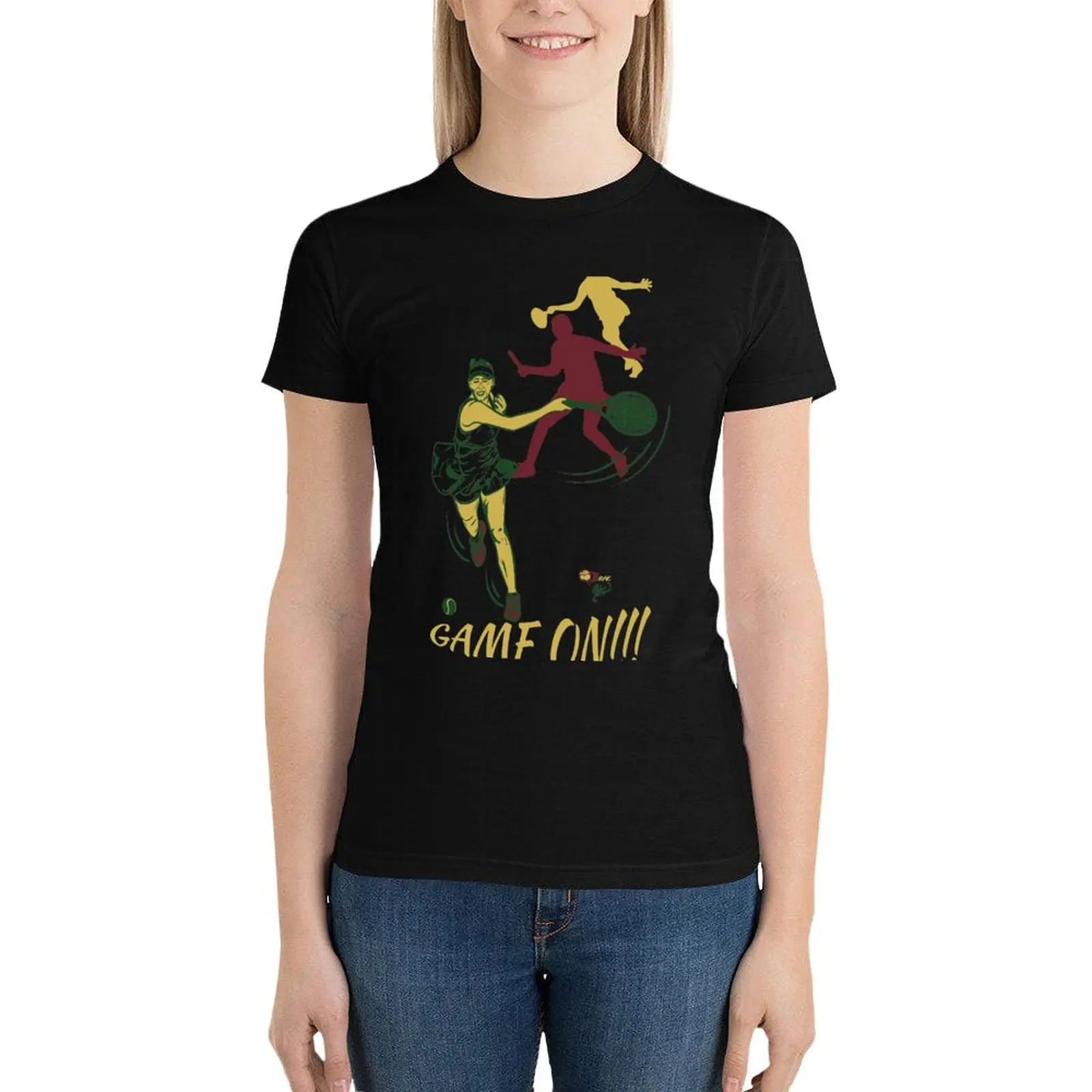 Game On T-Shirt korean fashion tops shirts graphic tees Women's cotton t-shirt
Game On T-Shirt korean fashion tops shirts graphic tees Women's cotton t-shirt