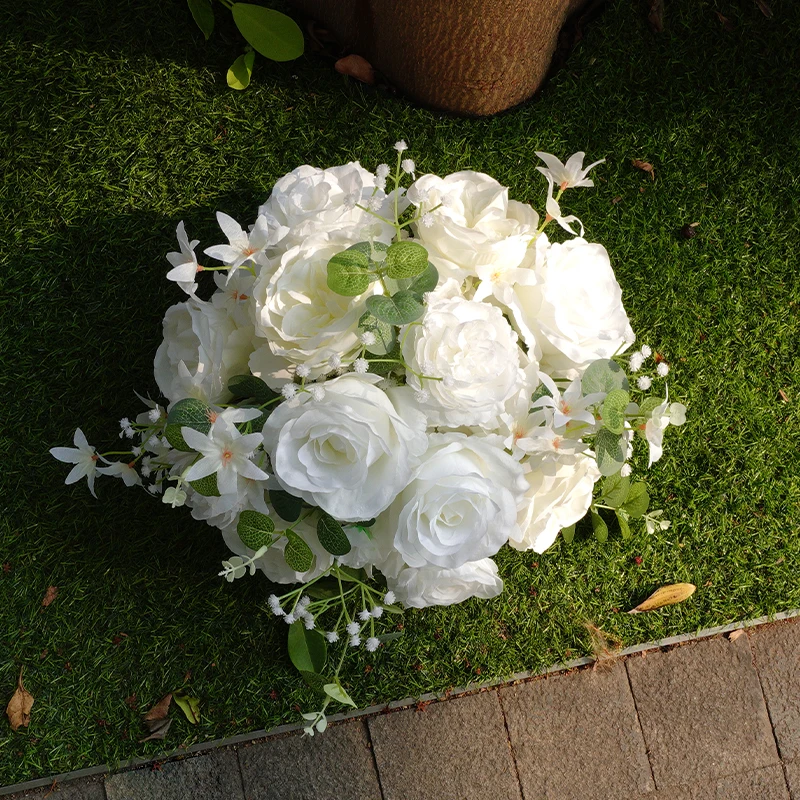 Aritificial Flowers Ball White Rose Wedding Centerpieces Road Leading Flower Home Christmas Party Table Decoration Arrangement
Aritificial Flowers Ball White Rose Wedding Centerpieces Road Leading Flower Home Christmas Party Table Decoration Arrangement