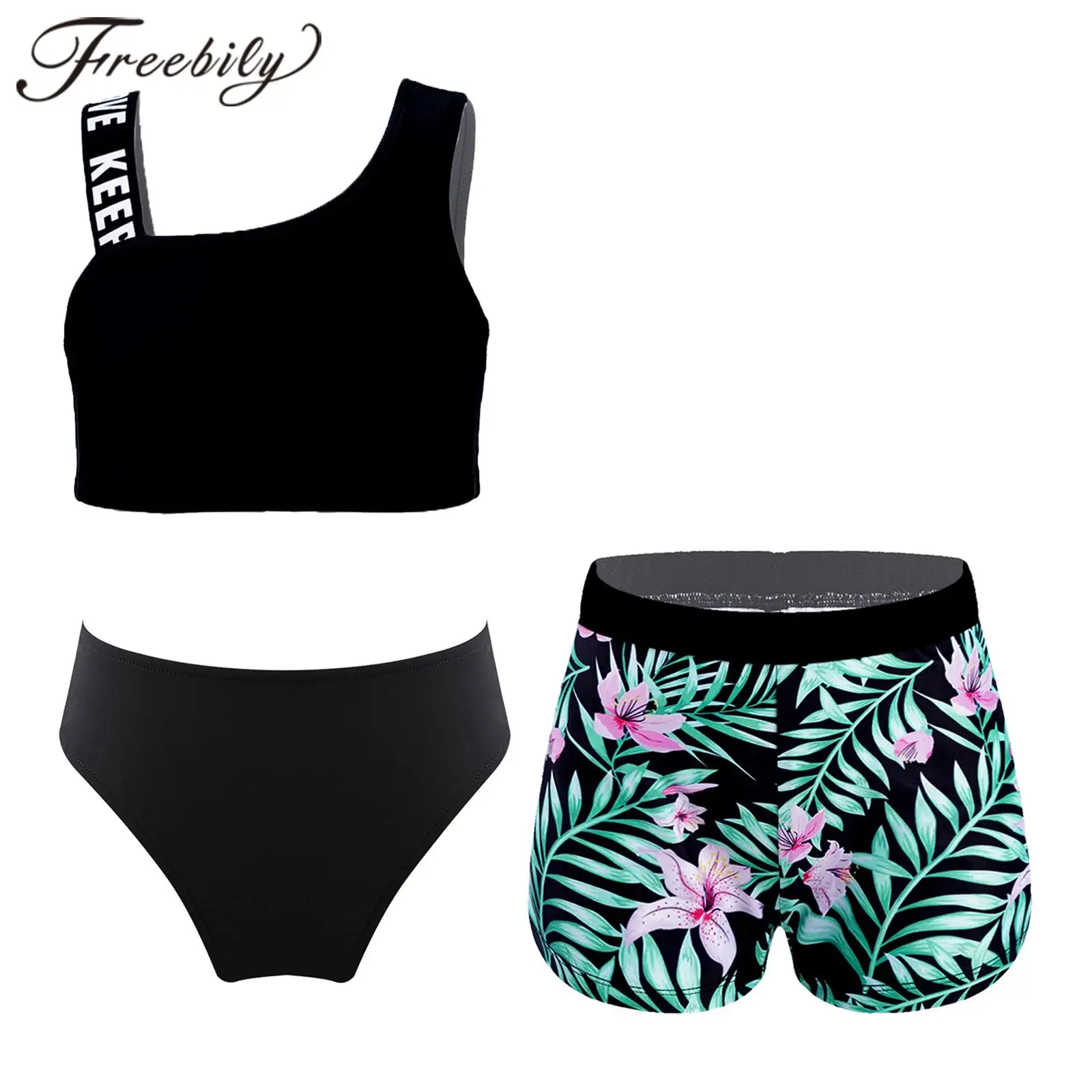3Pcs Kids Girls Bathing Swimsuit Set Children's Swimwear Crop Top with Printed Shorts And Briefs Swimming Suits for Beach Pool
3Pcs Kids Girls Bathing Swimsuit Set Children's Swimwear Crop Top with Printed Shorts And Briefs Swimming Suits for Beach Pool