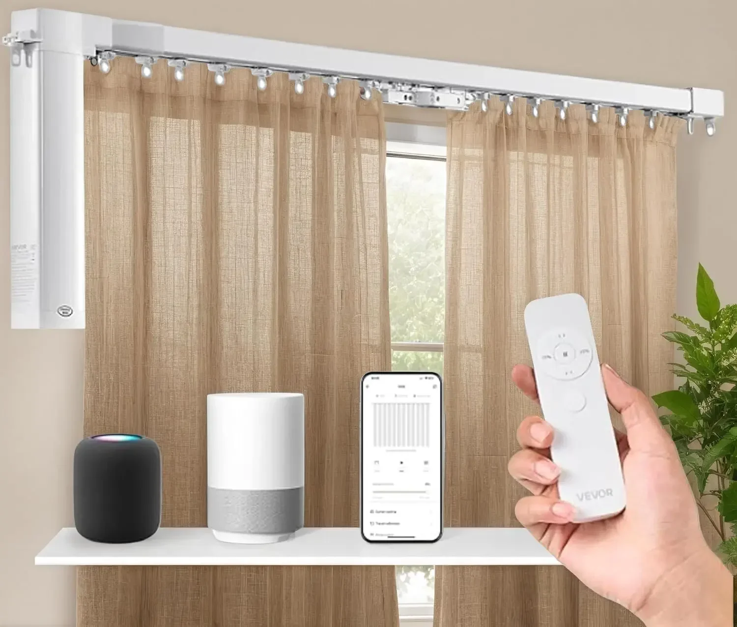 Electric Curtain Tracks Wifi Smart Motorized Curtain Track Remote Control Curtain Opener Rod
Electric Curtain Tracks Wifi Smart Motorized Curtain Track Remote Control Curtain Opener Rod