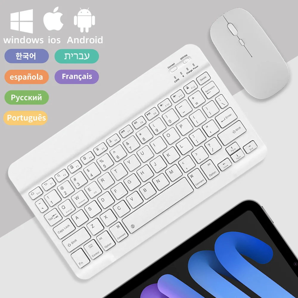 For Ios Android Windows Bluetooth Wireless Keyboard White Extra Long Standby Tablet Keyboard And Mouse With One Click Switch
For Ios Android Windows Bluetooth Wireless Keyboard White Extra Long Standby Tablet Keyboard And Mouse With One Click Switch