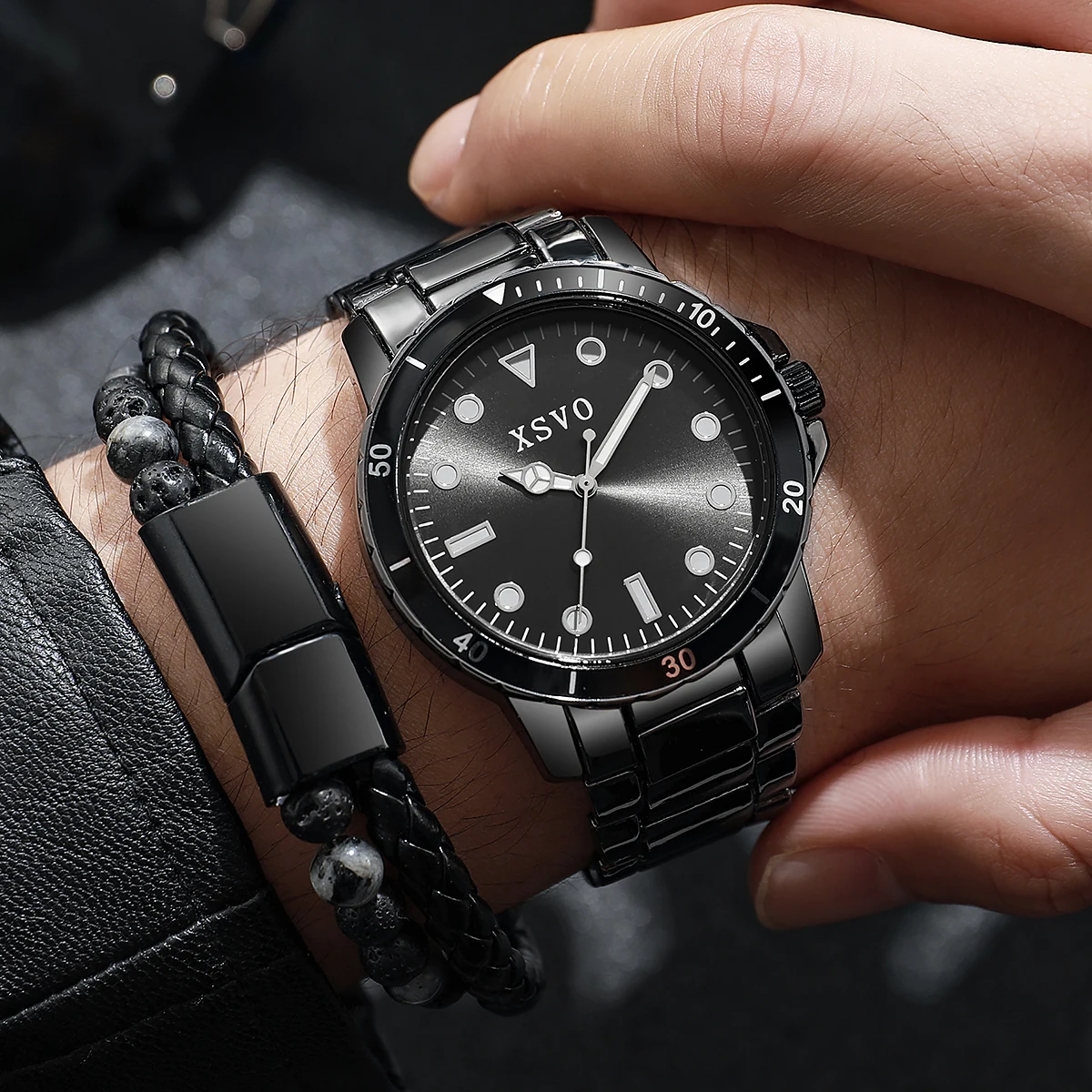 Personalized niche business design minimalist exquisite high-end minimalist quartz watch men's watch bracelet two-piece set
Personalized niche business design minimalist exquisite high-end minimalist quartz watch men's watch bracelet two-piece set