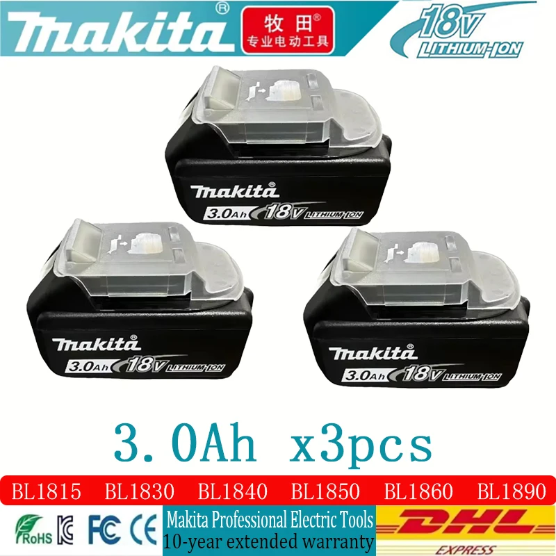 Original genuine 18V Makita 2Ah/3Ah/5Ah/6Ah for Makita BGA452, BGA452Z BHP451SFE, BHP451Z,BHP45 Series Replacement Battery
Original genuine 18V Makita 2Ah/3Ah/5Ah/6Ah for Makita BGA452, BGA452Z BHP451SFE, BHP451Z,BHP45 Series Replacement Battery