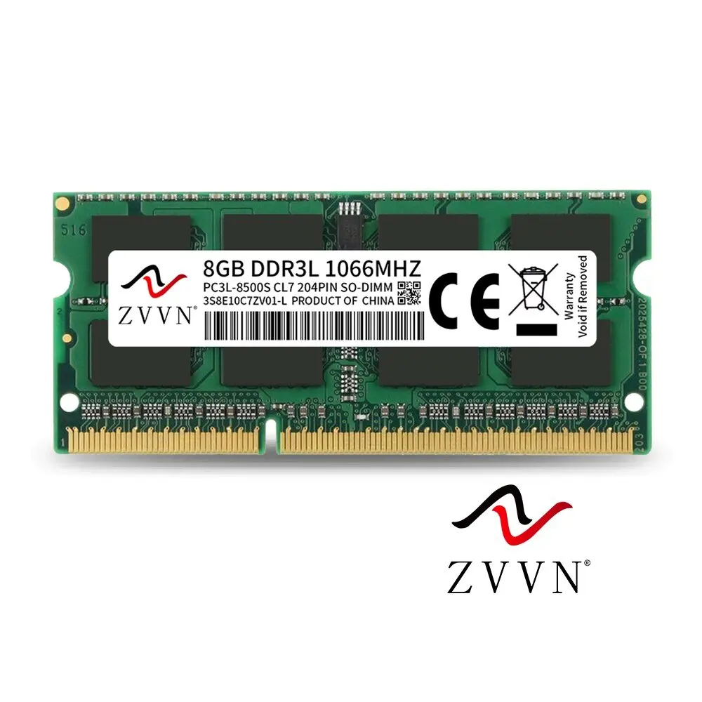 ZVVN 8GB (PC3L 8500) DDR3L 1066MHz 1.35V 204-Pin SO-DIMM RAM Laptop Notebook Memory
ZVVN 8GB (PC3L 8500) DDR3L 1066MHz 1.35V 204-Pin SO-DIMM RAM Laptop Notebook Memory