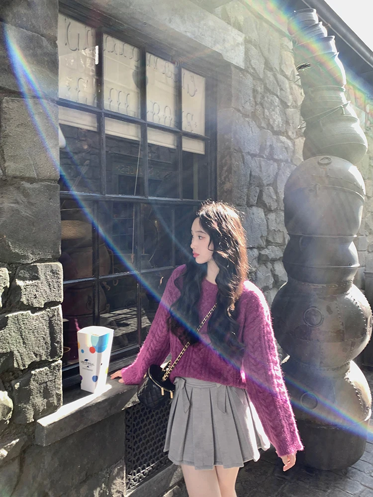 Luju ape And Chestnut 2 Color Knitted Loose Women's Sweater Autumn Winter New Sle Outerwear Lazy Top Warmth Emitting Pure...
Luju ape And Chestnut 2 Color Knitted Loose Women's Sweater Autumn Winter New Sle Outerwear Lazy Top Warmth Emitting Pure...