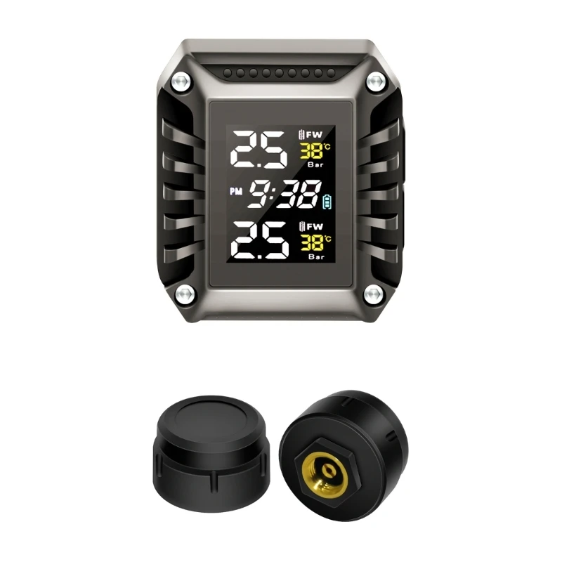 28GB Motorcycle Tire Pressure Detector Wireless Tire Pressure Monitoring System Waterproof with 2 External Sensors
28GB Motorcycle Tire Pressure Detector Wireless Tire Pressure Monitoring System Waterproof with 2 External Sensors