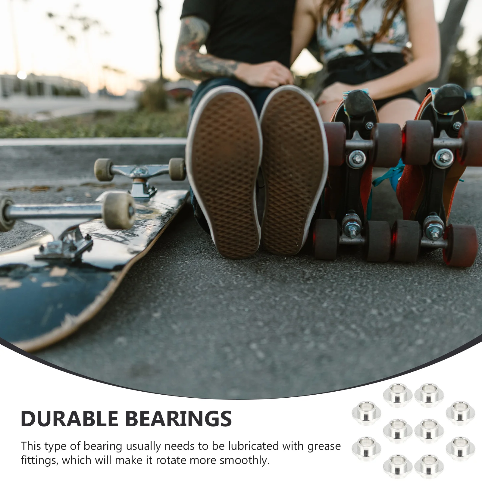 10Pcs Metal Bearings for Roller Skates High Speed Maintenance Free Design Accessories Wheel Bearings Roller Skating Supplies
10Pcs Metal Bearings for Roller Skates High Speed Maintenance Free Design Accessories Wheel Bearings Roller Skating Supplies