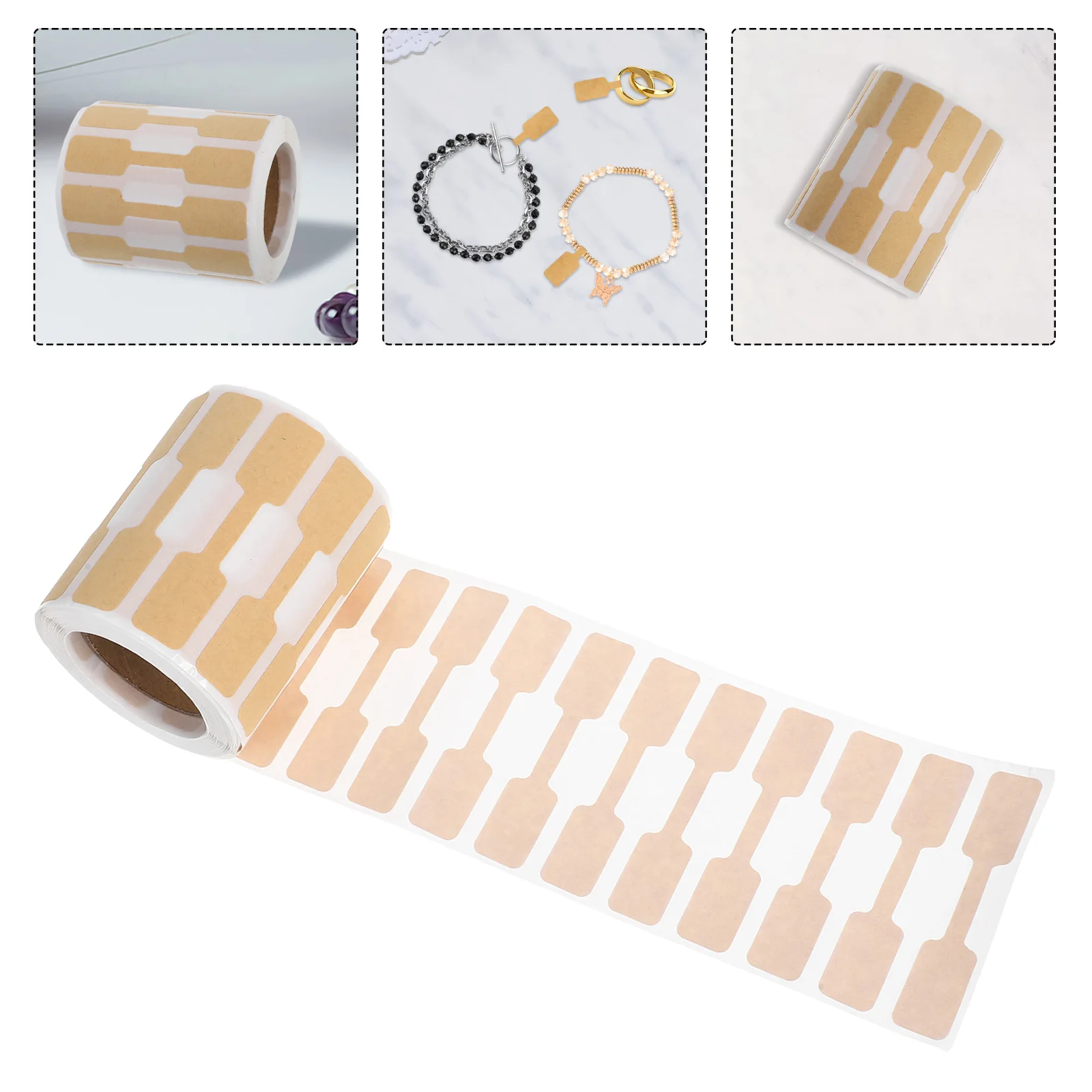 500pcs Jewelry Price Tags Kraft Paper Blank Self Adhesive Labels Rectangle Dumbbell Shape For Bracelet Ring Clothing
500pcs Jewelry Price Tags Kraft Paper Blank Self Adhesive Labels Rectangle Dumbbell Shape For Bracelet Ring Clothing