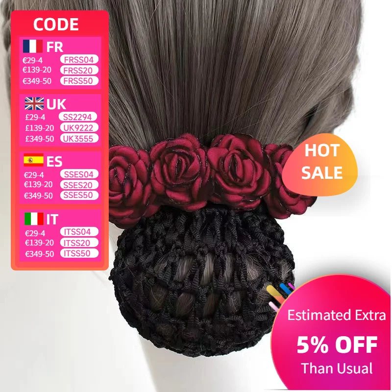 Professional Headdress Flower Net Pocket Barrettes Hotel Bank Clothing Accessories Hairpin Hair Net Woman Updo Hair Clips Woman
Professional Headdress Flower Net Pocket Barrettes Hotel Bank Clothing Accessories Hairpin Hair Net Woman Updo Hair Clips Woman