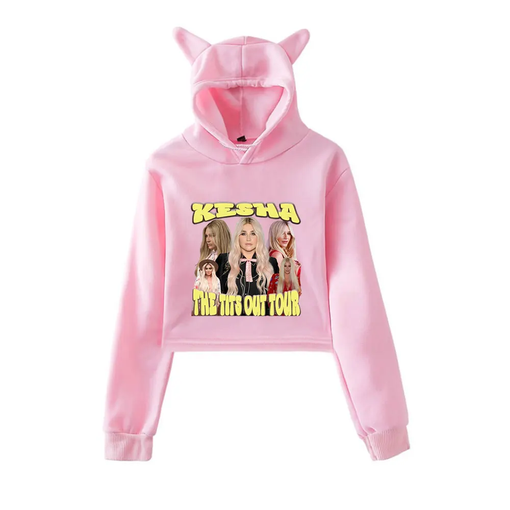 Kesha Merch винтажная уличная одежда 90-х годов с логотипом, толстовки с капюшоном для девочек, укороченный модный спортивный пуловер с кошачьими ушками
Kesha Merch винтажная уличная одежда 90-х годов с логотипом, толстовки с капюшоном для девочек, укороченный модный спортивный пуловер с кошачьими ушками