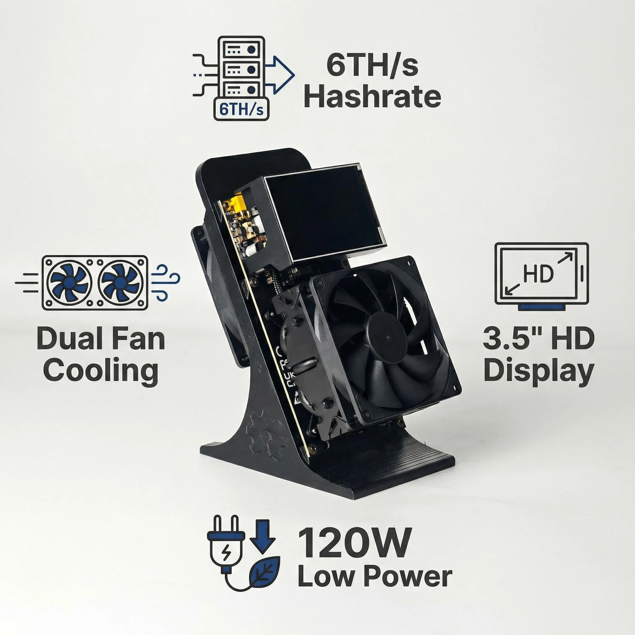 yysluping lastest BitNerdQaxe++ Rev6.1 Bitcoin Miner 6TH/s 120W BM1370 Chip SHA-256 Crypto Mining Machine With Power Supply
yysluping lastest BitNerdQaxe++ Rev6.1 Bitcoin Miner 6TH/s 120W BM1370 Chip SHA-256 Crypto Mining Machine With Power Supply