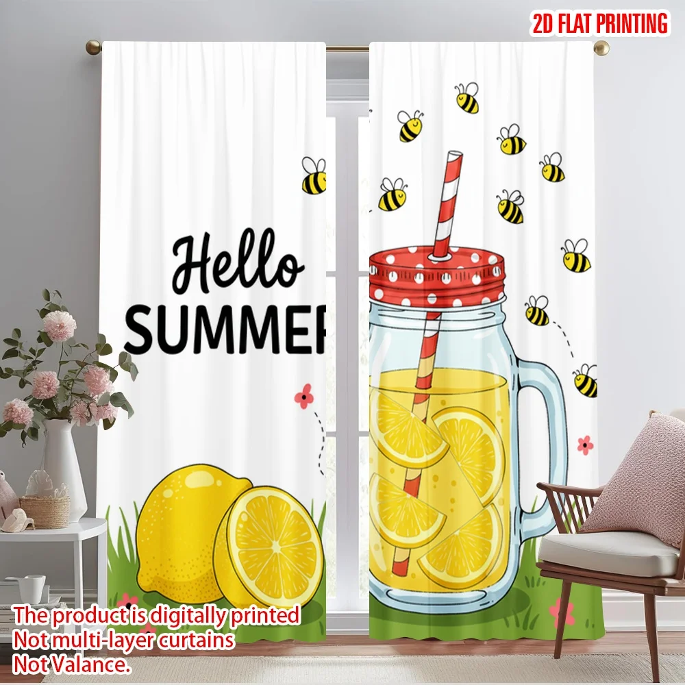 2pcs 2D flat printing Drapes Hello Summer Bees Lemonade Fabric Without Electricity Birthday Party Use for Photo Booths Birthdays
2pcs 2D flat printing Drapes Hello Summer Bees Lemonade Fabric Without Electricity Birthday Party Use for Photo Booths Birthdays