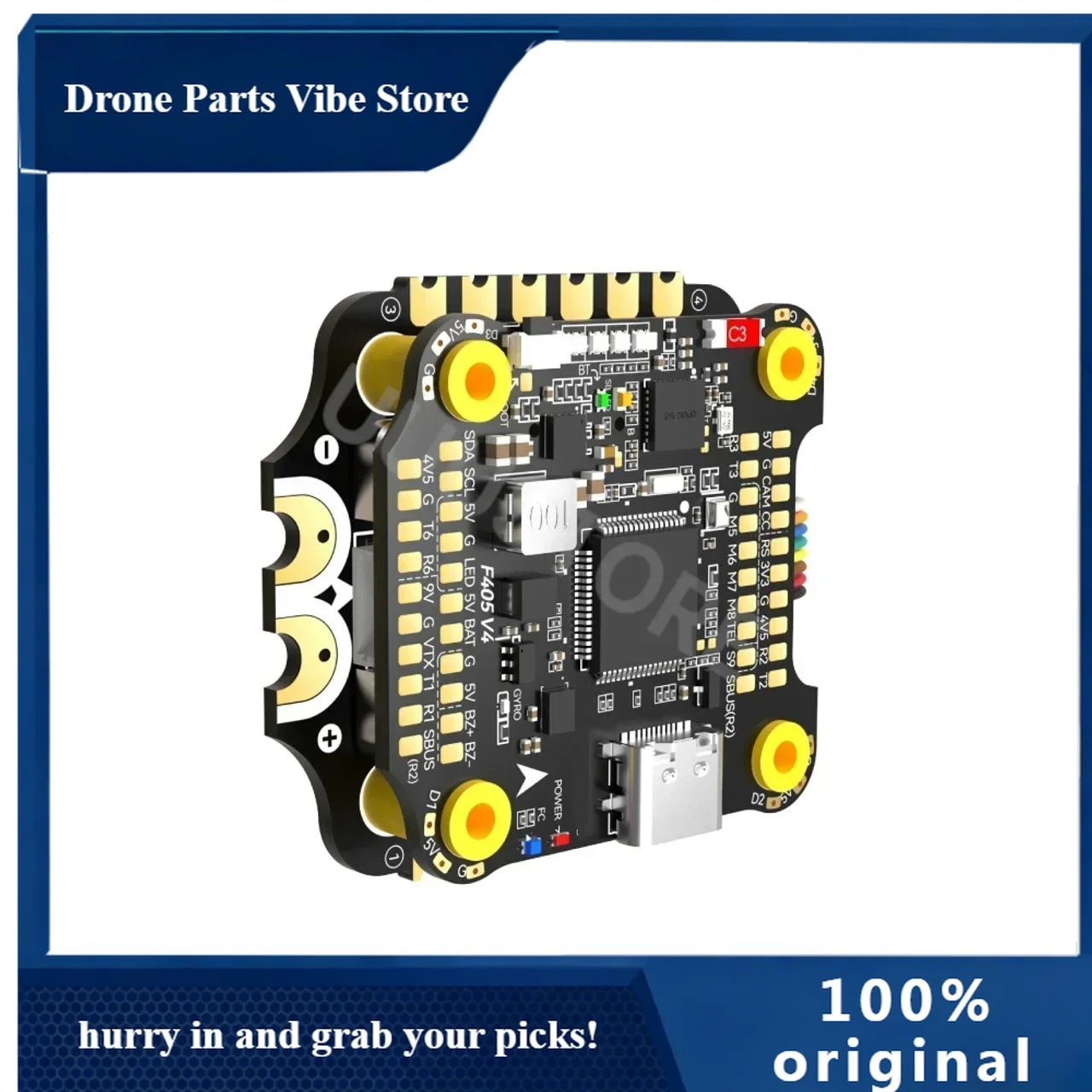 APSpeedyBee 4-в-1 F405 V4 BLS 60A 30x30 FC & ESC стек, профессиональная высокопроизводительная конфигурация для радиоуправляемых квадрокоптеров с Bluetooth и GPS
APSpeedyBee 4-в-1 F405 V4 BLS 60A 30x30 FC & ESC стек, профессиональная высокопроизводительная конфигурация для радиоуправляемых квадрокоптеров с Bluetooth и GPS