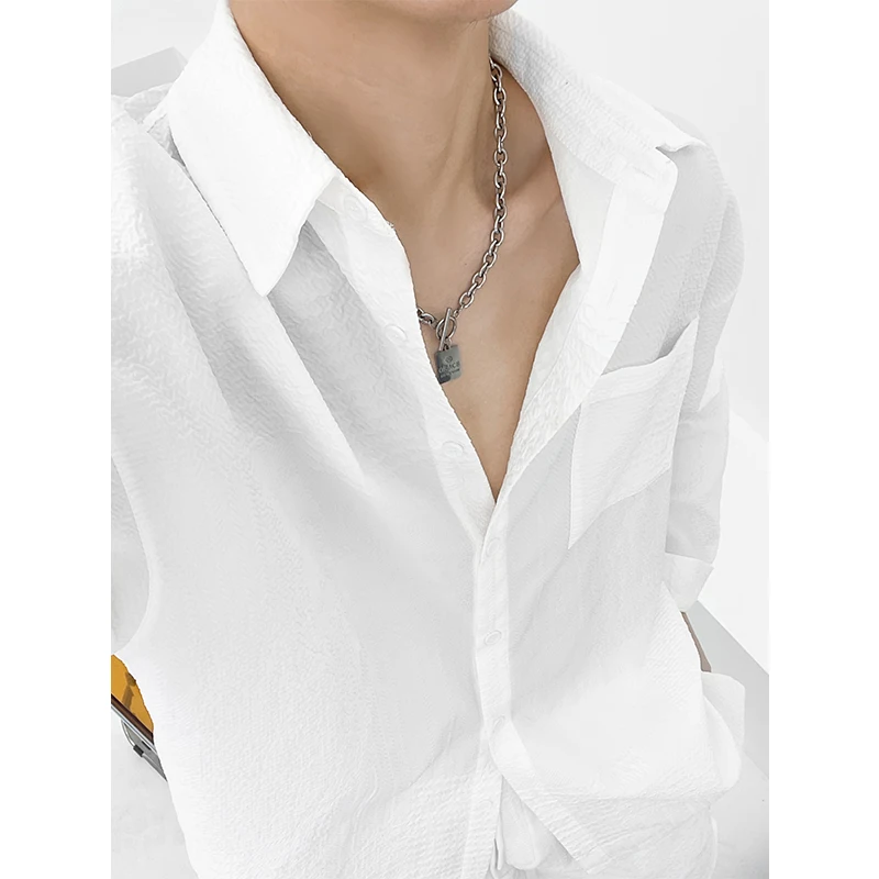 Retro American Long Sve irt for Men Trendy Spring Autumn Sle arp Dred Man Temperate Climate All Season Casual Wear
Retro American Long Sve irt for Men Trendy Spring Autumn Sle arp Dred Man Temperate Climate All Season Casual Wear