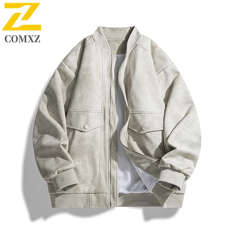COMXZ Men Jacket Simple Baseball Collar Outdoor Riding Windproof Motorcycle Coat Solid Color Travel Comfort Autumn New Clothing
COMXZ Men Jacket Simple Baseball Collar Outdoor Riding Windproof Motorcycle Coat Solid Color Travel Comfort Autumn New Clothing