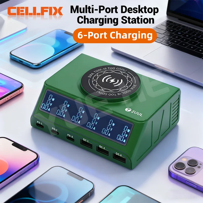 2UUL PC11 Magnetic Wireless Charger 110W Multi-Port Desktop for IP17 Series Fast Charging Accessory
2UUL PC11 Magnetic Wireless Charger 110W Multi-Port Desktop for IP17 Series Fast Charging Accessory