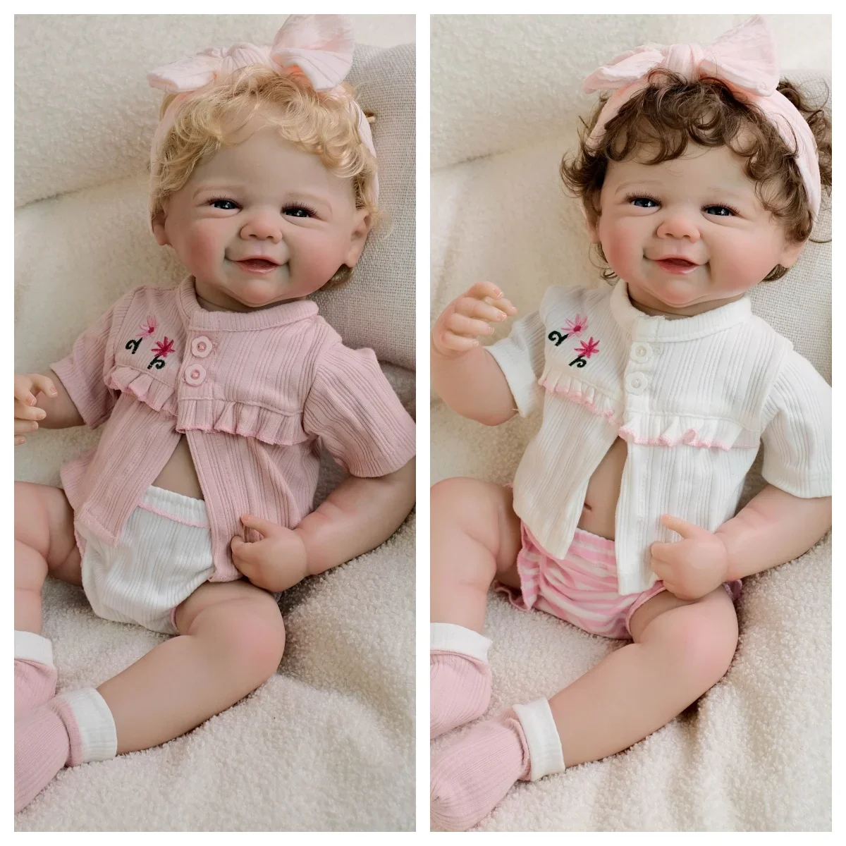 Handmade Vivienne Full Body Reborn Lifelike Baby Doll with 3D Skin Multiple Layers Painting with Hand Rooted Hair Gift for Grils
Handmade Vivienne Full Body Reborn Lifelike Baby Doll with 3D Skin Multiple Layers Painting with Hand Rooted Hair Gift for Grils