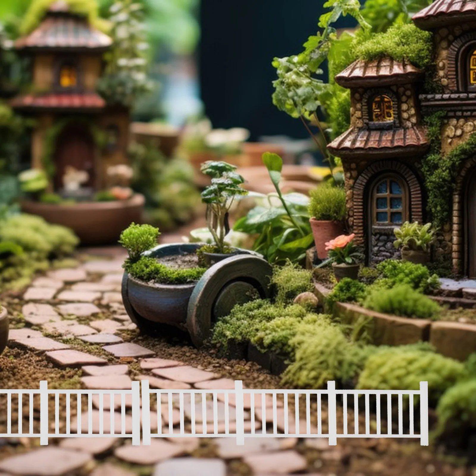 Набор из 8 миниатюрных винтажных ограждений для сада, декоративные элементы для создания микроландшафтов и оформления сцен
Набор из 8 миниатюрных винтажных ограждений для сада, декоративные элементы для создания микроландшафтов и оформления сцен