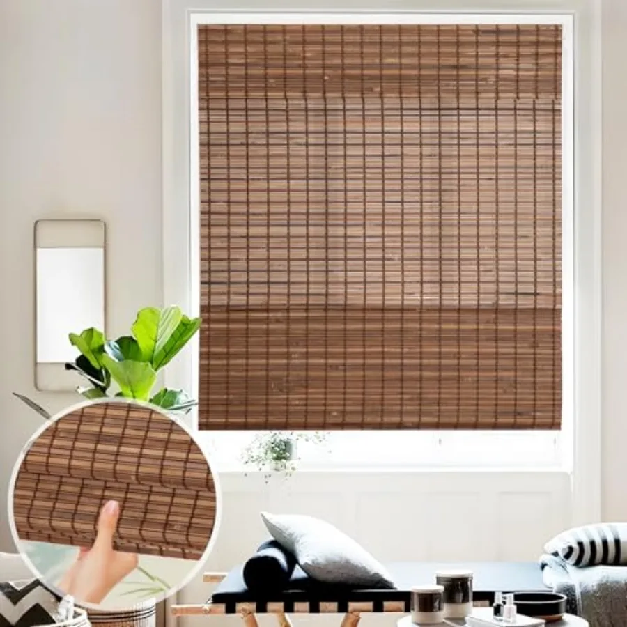 Cordless Bamboo Roman Shades, Roll Up Bamboo Window Shades for Interior Windows, Home and Garden, Light Filtering 36''W x 72''H
Cordless Bamboo Roman Shades, Roll Up Bamboo Window Shades for Interior Windows, Home and Garden, Light Filtering 36''W x 72''H