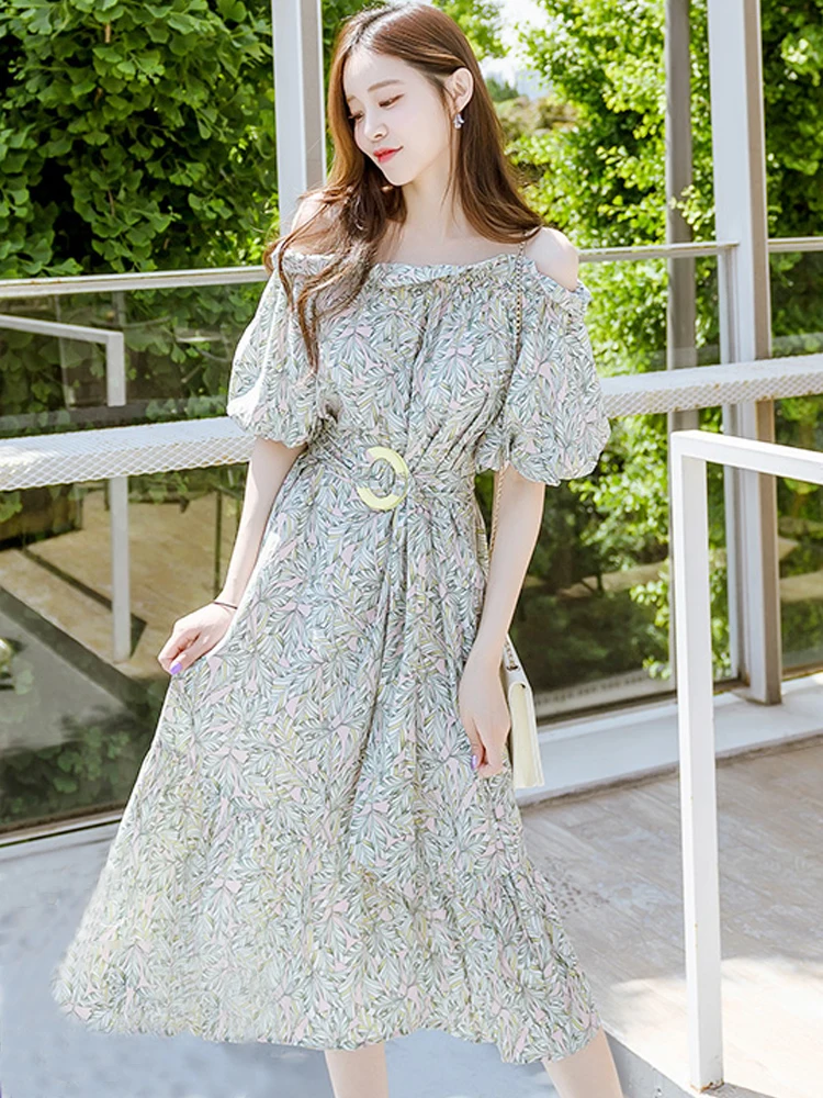 Женское длинное платье с открытыми плечами, свободное пляжное платье в стиле бохо 
Женское длинное платье с открытыми плечами, свободное пляжное платье в стиле бохо