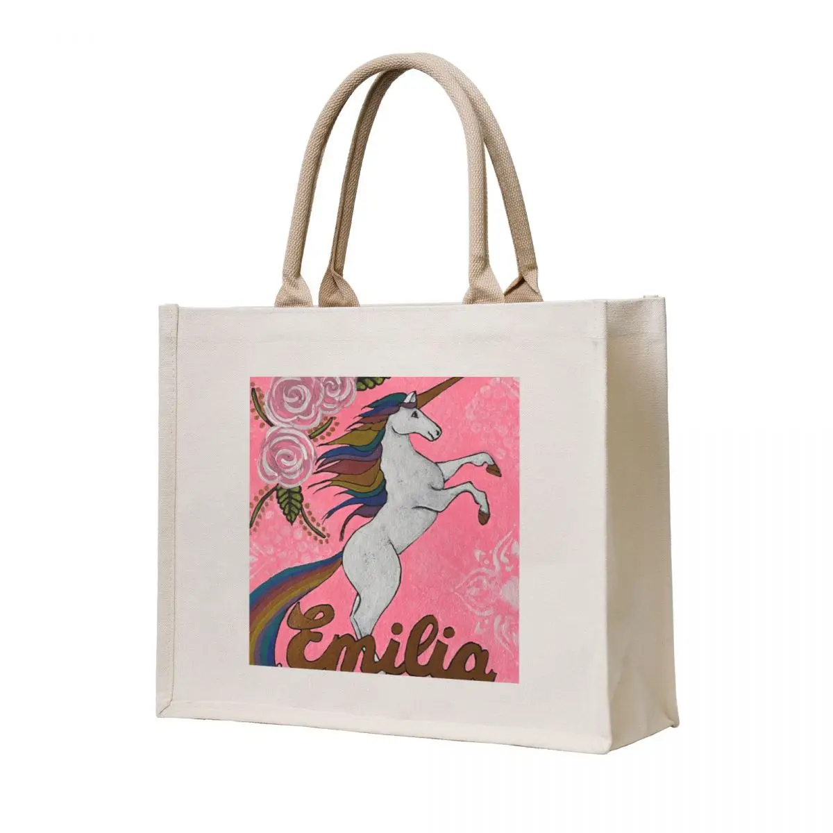 Emilia's Rainbow Unicorn Tote Bag Beach bag canvas tote bag large size bags shopper women 
Emilia's Rainbow Unicorn Tote Bag Beach bag canvas tote bag large size bags shopper women