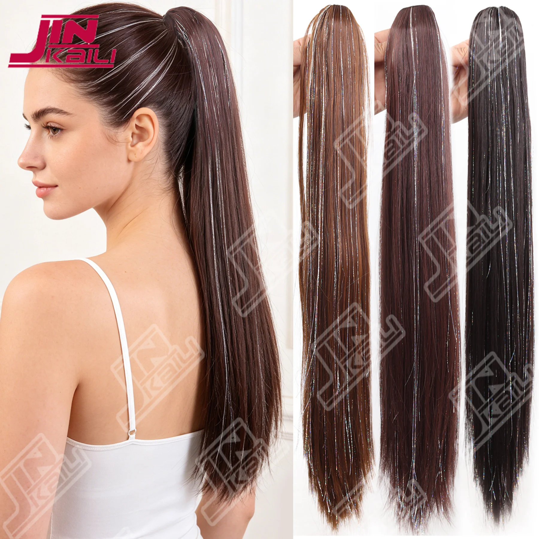 JKL 20Inch Synthetic Long Straight Claw Clip In Ponytail High Temperature Heat-Resistant Halloween Holiday Gift Party Hair
JKL 20Inch Synthetic Long Straight Claw Clip In Ponytail High Temperature Heat-Resistant Halloween Holiday Gift Party Hair