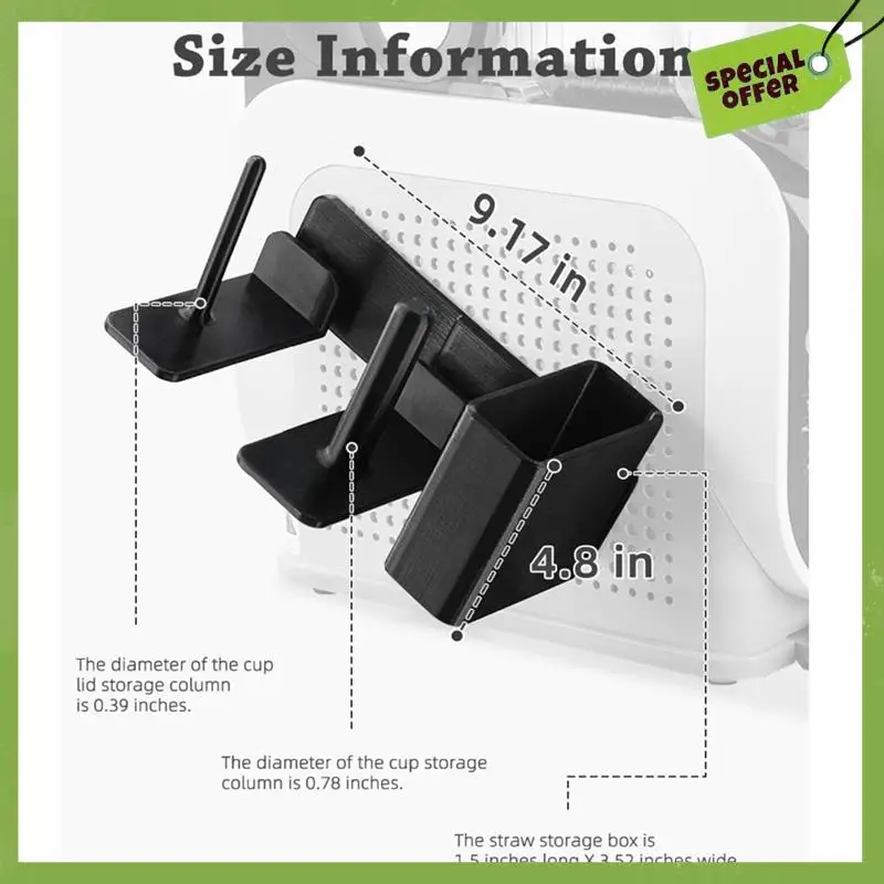 ABGP-Cup Organizer For Ninja Slushie Machine FS301 & FS300 3-In-1 Side-Mounted Holder For Cups Lids & Straws Accessories
ABGP-Cup Organizer For Ninja Slushie Machine FS301 & FS300 3-In-1 Side-Mounted Holder For Cups Lids & Straws Accessories