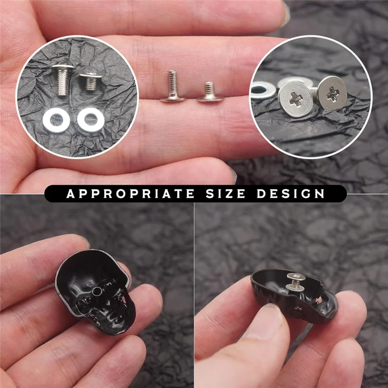 A83F-12Pcs Skull Rivets Buttons Stud Goth Mental Conchos Pins Forleather Craft, Leather Belts, Shoes, Bags, Fabric B
A83F-12Pcs Skull Rivets Buttons Stud Goth Mental Conchos Pins Forleather Craft, Leather Belts, Shoes, Bags, Fabric B