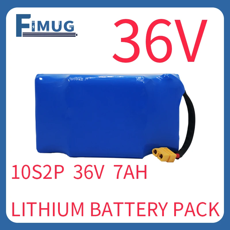 FIMUG 36V 18650 10S2P 7Ah high-power Lithium battery pack with 15A BMS for Electric Self-balancing Scooter,HoverBoard Unicycle 
FIMUG 36V 18650 10S2P 7Ah high-power Lithium battery pack with 15A BMS for Electric Self-balancing Scooter,HoverBoard Unicycle
