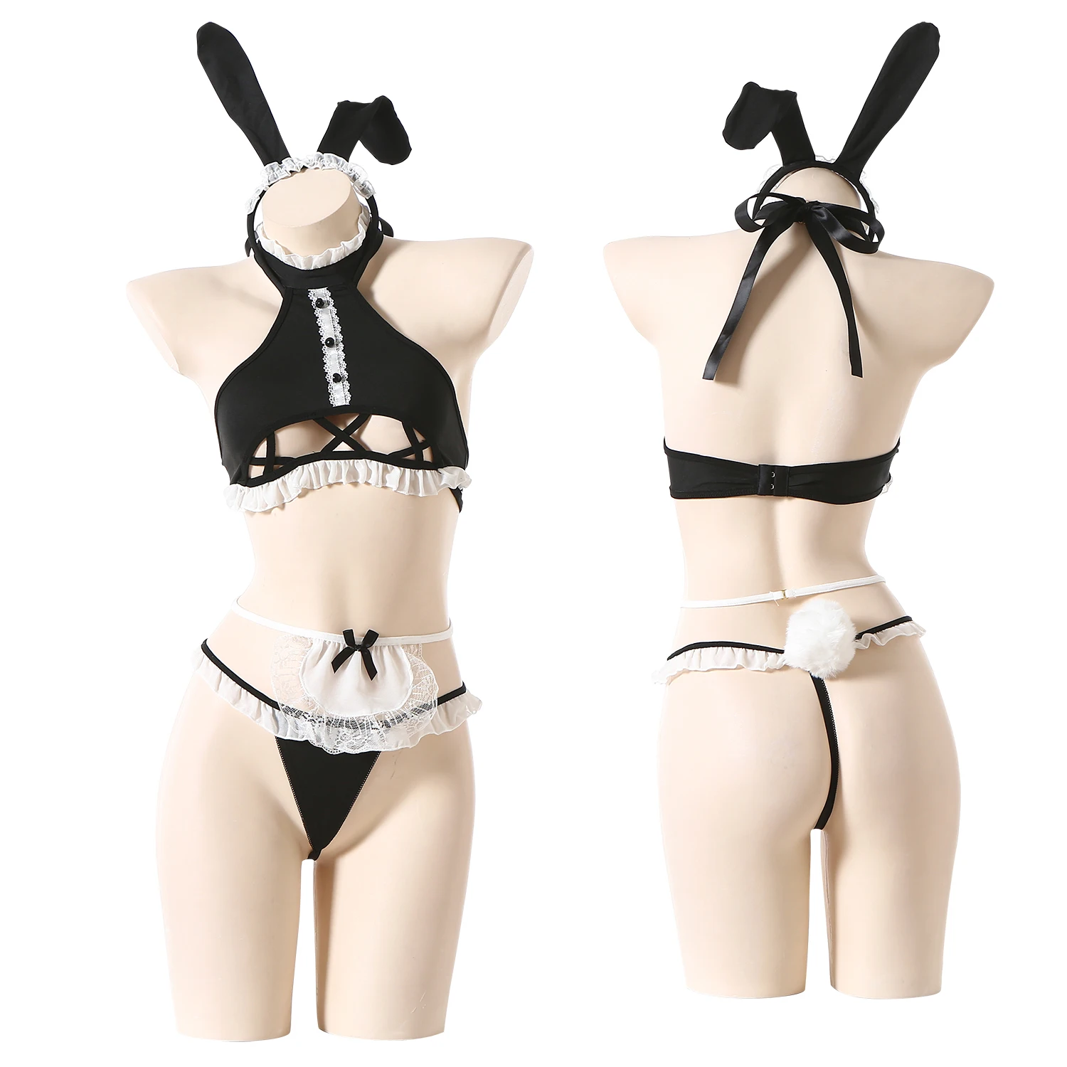Sexy maid jumpsuit bunny girl cosplay uniform sleeveless jumpsuit backless sexy hollow underwear cute and lovely bunny
Sexy maid jumpsuit bunny girl cosplay uniform sleeveless jumpsuit backless sexy hollow underwear cute and lovely bunny