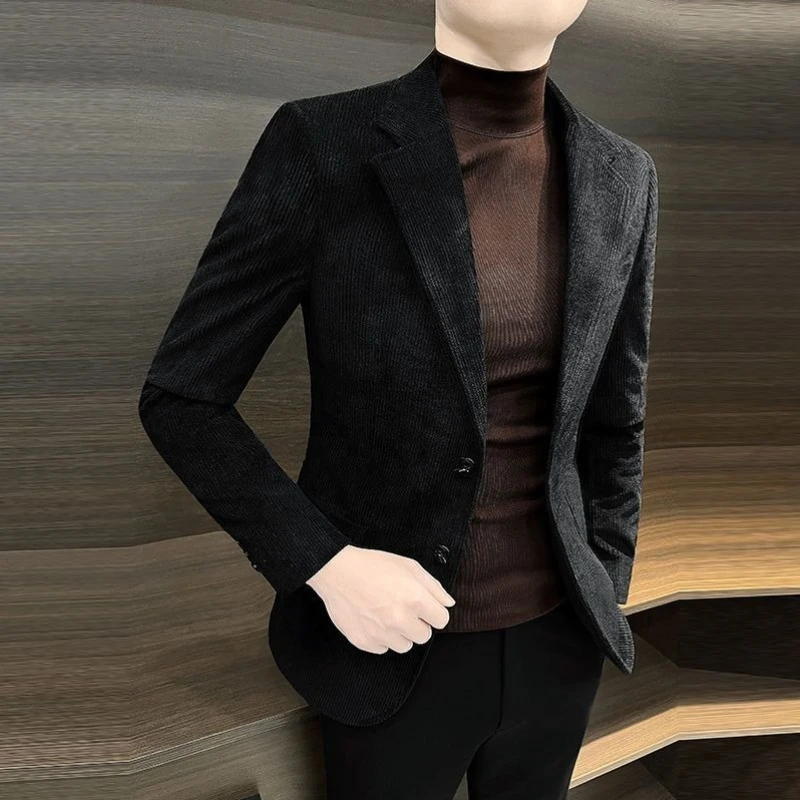 Corduroy Man Suits and Blazers Single Models Spring Clothes Korean Style Coats Luxury Designer Casual Loose Black Jacket for Men
Corduroy Man Suits and Blazers Single Models Spring Clothes Korean Style Coats Luxury Designer Casual Loose Black Jacket for Men