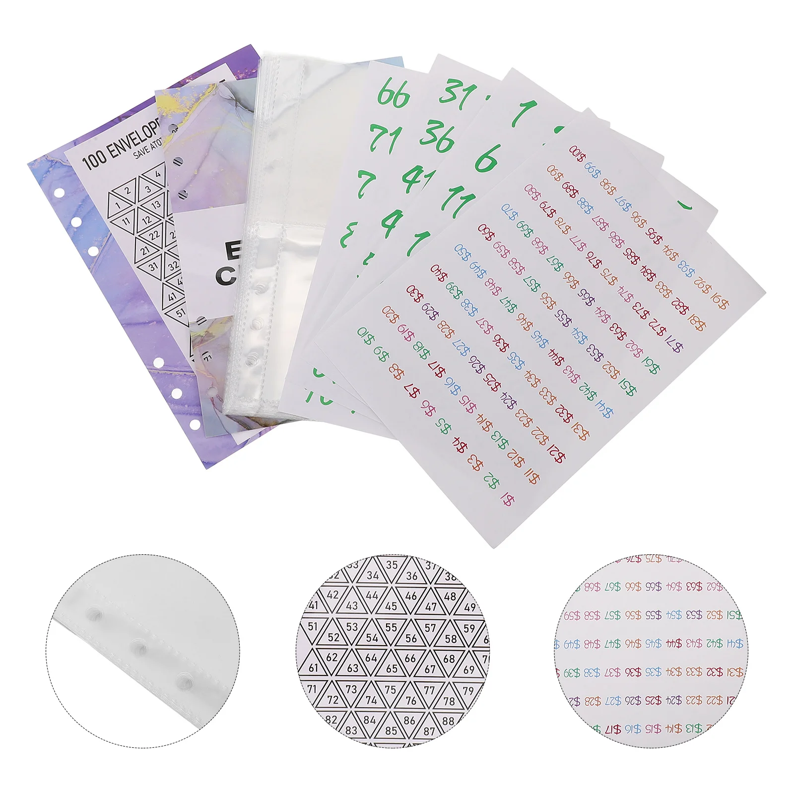 1Set Savings Challenge Insert Refill Kit for Money Binder Inner Page Replacement Includes DIY Number Stickers Protective Card
1Set Savings Challenge Insert Refill Kit for Money Binder Inner Page Replacement Includes DIY Number Stickers Protective Card