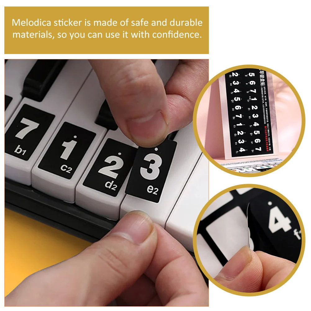 2Pcs Melodica Keyboard Stickers Patches for Beginners Music Theory Learning Instrument Supplies
2Pcs Melodica Keyboard Stickers Patches for Beginners Music Theory Learning Instrument Supplies