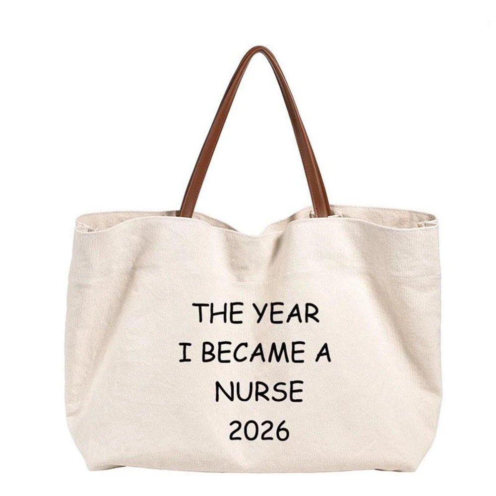 Custom Text Nurse Tote Bag The Year I Become A Nurse 2026 Durable Canvas Tote Bag Personalized Nurse Bag Nursing Worker Gift
Custom Text Nurse Tote Bag The Year I Become A Nurse 2026 Durable Canvas Tote Bag Personalized Nurse Bag Nursing Worker Gift