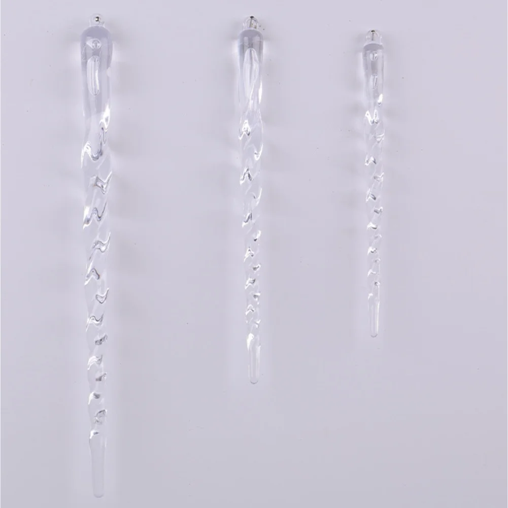 Christmas Tree Decoration Clear Plastic Icicle Ornaments Pendant Set 12 Pieces with Cord for Christmas Tree Holiday Decoration
Christmas Tree Decoration Clear Plastic Icicle Ornaments Pendant Set 12 Pieces with Cord for Christmas Tree Holiday Decoration