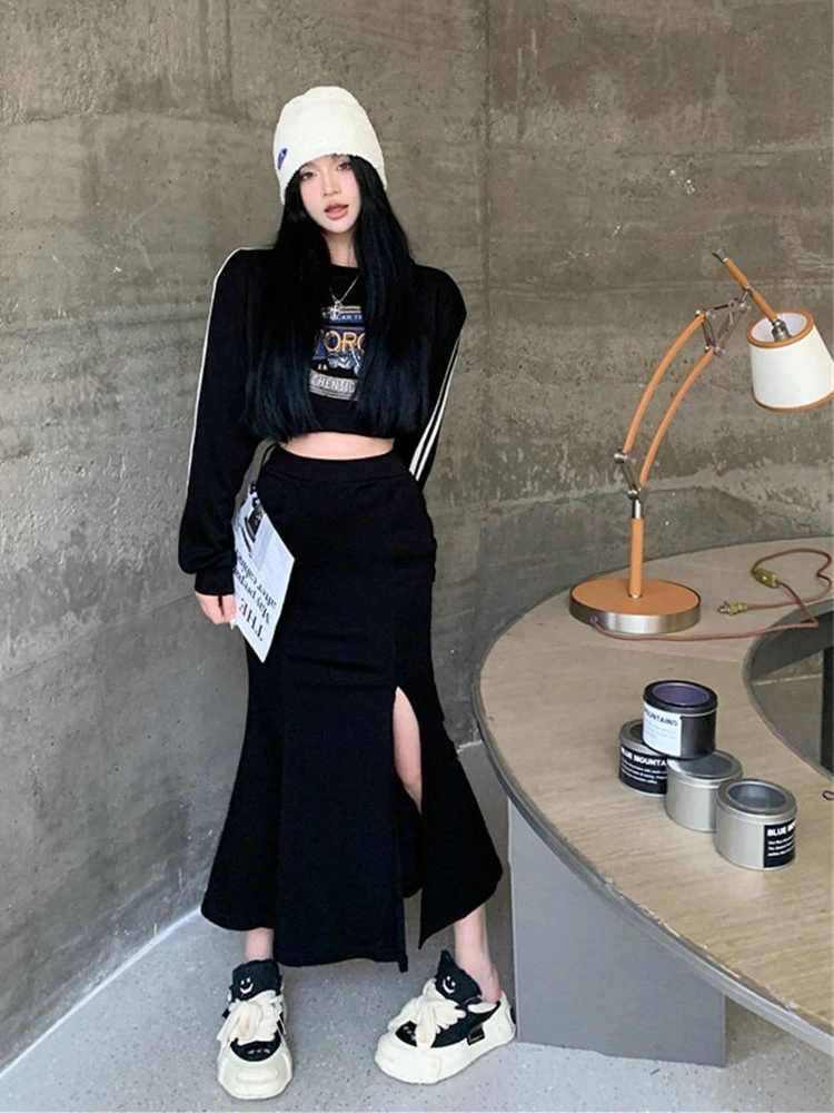 Black Skirt Set Women's Fashion Casual Wear Resilient Material Spring Season Short Style Two-Piece Suit Hong Kong Style
Black Skirt Set Women's Fashion Casual Wear Resilient Material Spring Season Short Style Two-Piece Suit Hong Kong Style