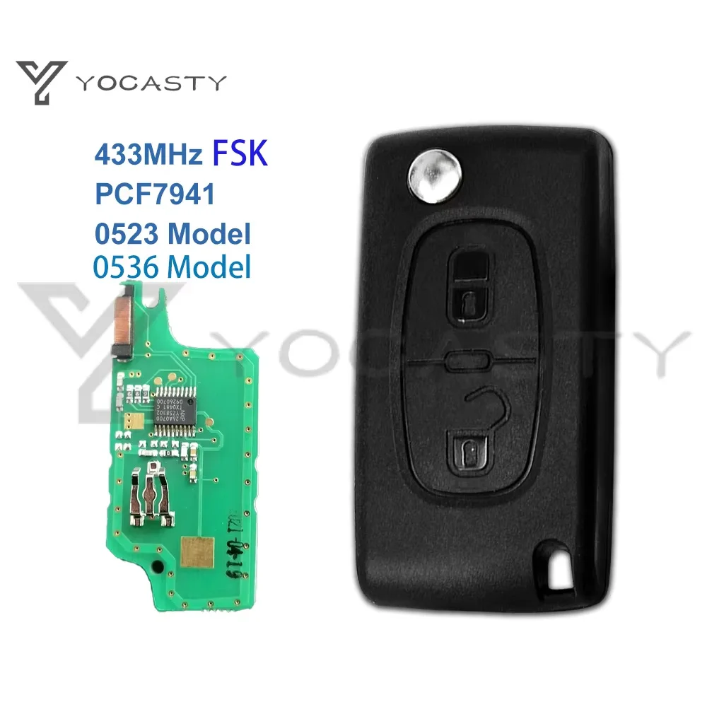 YOCASTY 2 Buttons Remote Flip Car Key For Peugeot 207 307 308 407 2001 2002 2003 2004 2005 PCF7941 CE0536 CE0523 433MHz FSK
YOCASTY 2 Buttons Remote Flip Car Key For Peugeot 207 307 308 407 2001 2002 2003 2004 2005 PCF7941 CE0536 CE0523 433MHz FSK