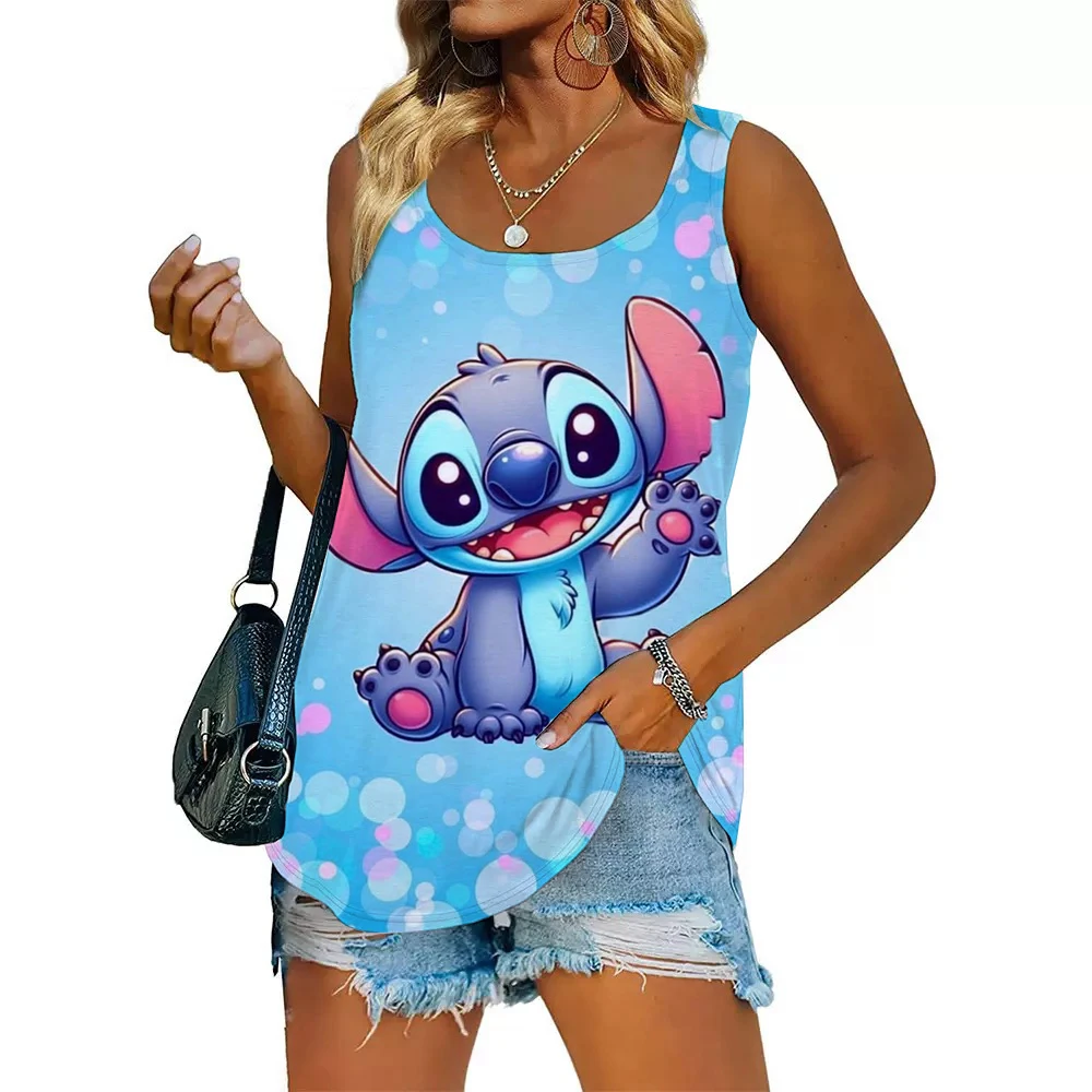 Women's top summer vest women's sleeveless shirt with Lilo&Stitch print women's basic 3D printed vest Y2k clothes
Women's top summer vest women's sleeveless shirt with Lilo&Stitch print women's basic 3D printed vest Y2k clothes