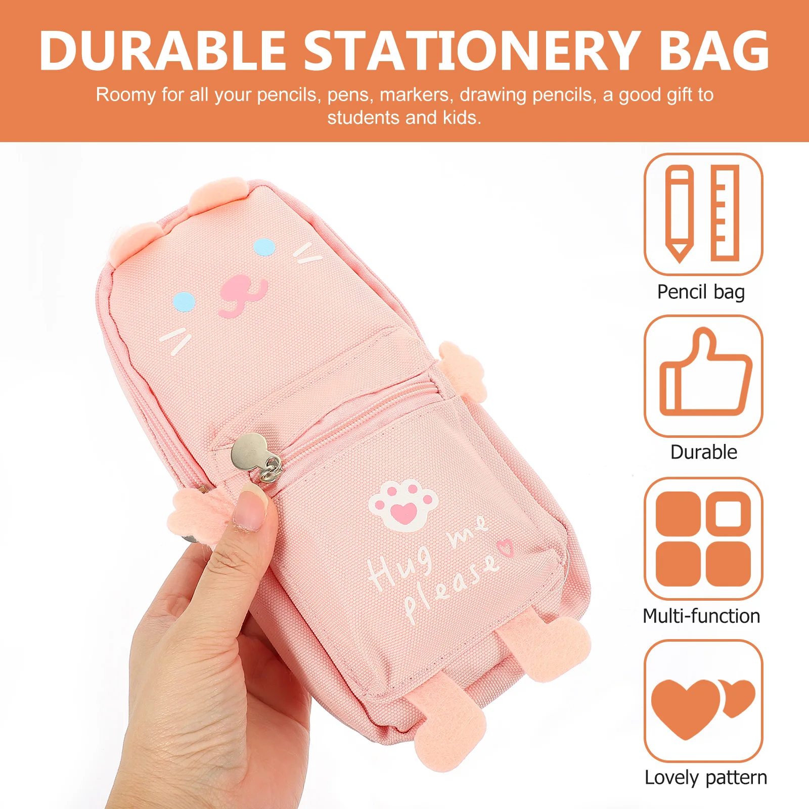 Large-Capacity Adorable Canvas Bag Wear-Resistant Storage Supplies Portable Multi-Function Pen Pouch Stationery Bag For Students
Large-Capacity Adorable Canvas Bag Wear-Resistant Storage Supplies Portable Multi-Function Pen Pouch Stationery Bag For Students