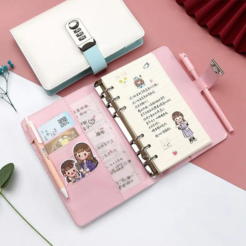 A6/A5 Kawaii пароль с замком, свободный лист, ручная книга, многофункциональный дневник, пряжка, блокнот, простой студенческий канцелярский блокнот
A6/A5 Kawaii пароль с замком, свободный лист, ручная книга, многофункциональный дневник, пряжка, блокнот, простой студенческий канцелярский блокнот