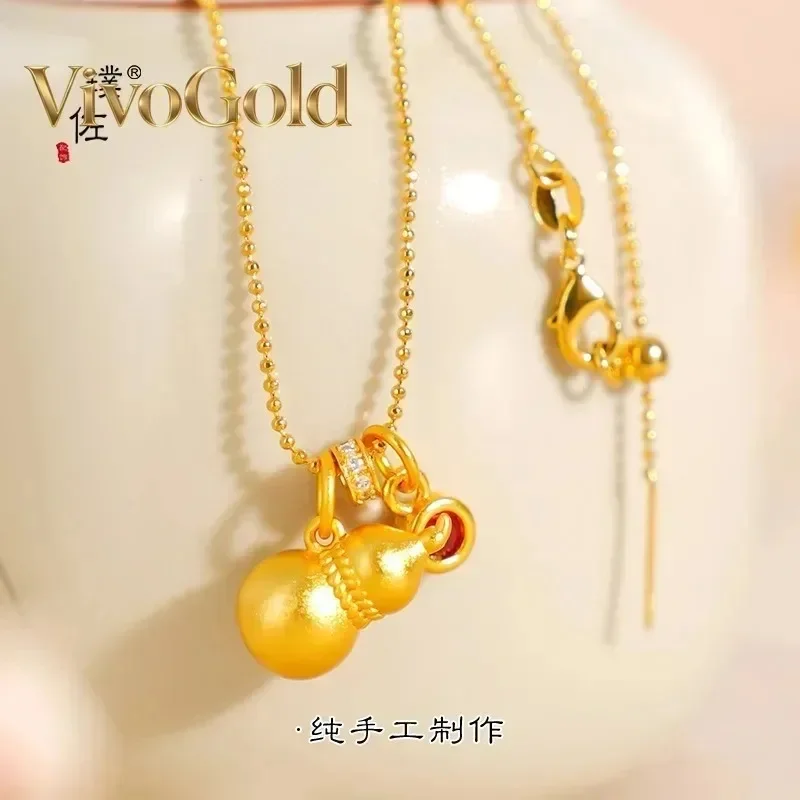 VivoGold Niche Design Feelings 9999 24K Real Gold Ruyi Gourd Fulu Necklace New Luxury for Girlfriend Wife Mother
VivoGold Niche Design Feelings 9999 24K Real Gold Ruyi Gourd Fulu Necklace New Luxury for Girlfriend Wife Mother