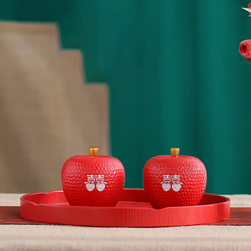Ceramic Red Apple Shape Storage Jar, Double Happiness, Sealed Candy Dish, Food, Tea, Chinese Traditional Red, Wedding Party Supp
Ceramic Red Apple Shape Storage Jar, Double Happiness, Sealed Candy Dish, Food, Tea, Chinese Traditional Red, Wedding Party Supp