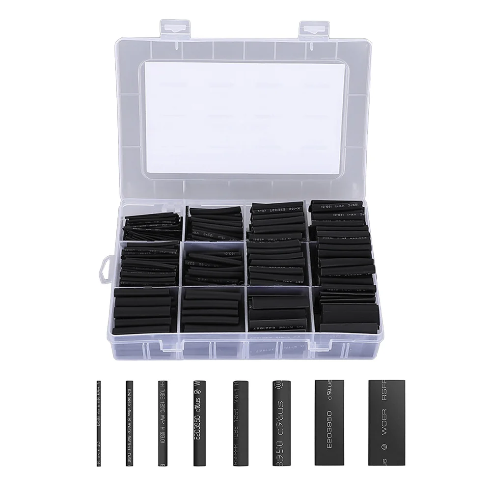 650Pcs Heat Shrink Tubing Black Waterproof Electrical Wire Insulation Protection Tubes Repair Shrink Protection Tubes Auto 
650Pcs Heat Shrink Tubing Black Waterproof Electrical Wire Insulation Protection Tubes Repair Shrink Protection Tubes Auto