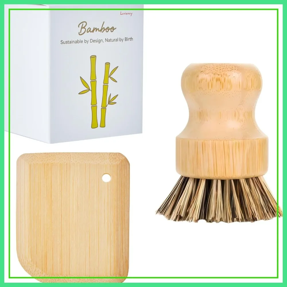 Bamboo Cast Iron Brush & Pot Scraper, Kitchen Cleaning Tools for Skillets, Cookware, Dishes, Pans and Pots
Bamboo Cast Iron Brush & Pot Scraper, Kitchen Cleaning Tools for Skillets, Cookware, Dishes, Pans and Pots
