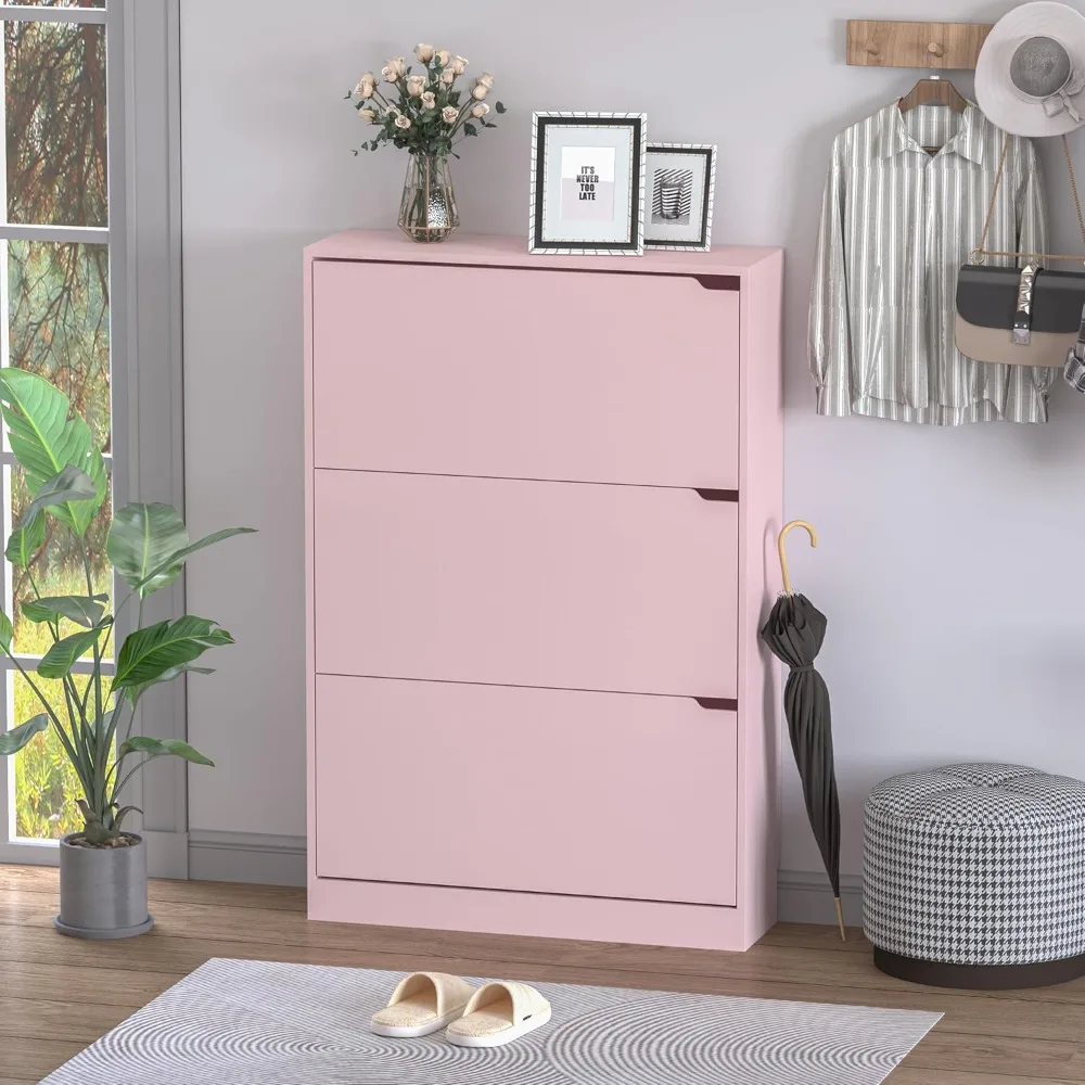 Shoe Cabinet with 3 Flip Drawers, Hidden Wood Shoe Cabinet,Freestanding Shoe Storage Cabinet for Entryway Hallway.White. 47.2" H
Shoe Cabinet with 3 Flip Drawers, Hidden Wood Shoe Cabinet,Freestanding Shoe Storage Cabinet for Entryway Hallway.White. 47.2" H