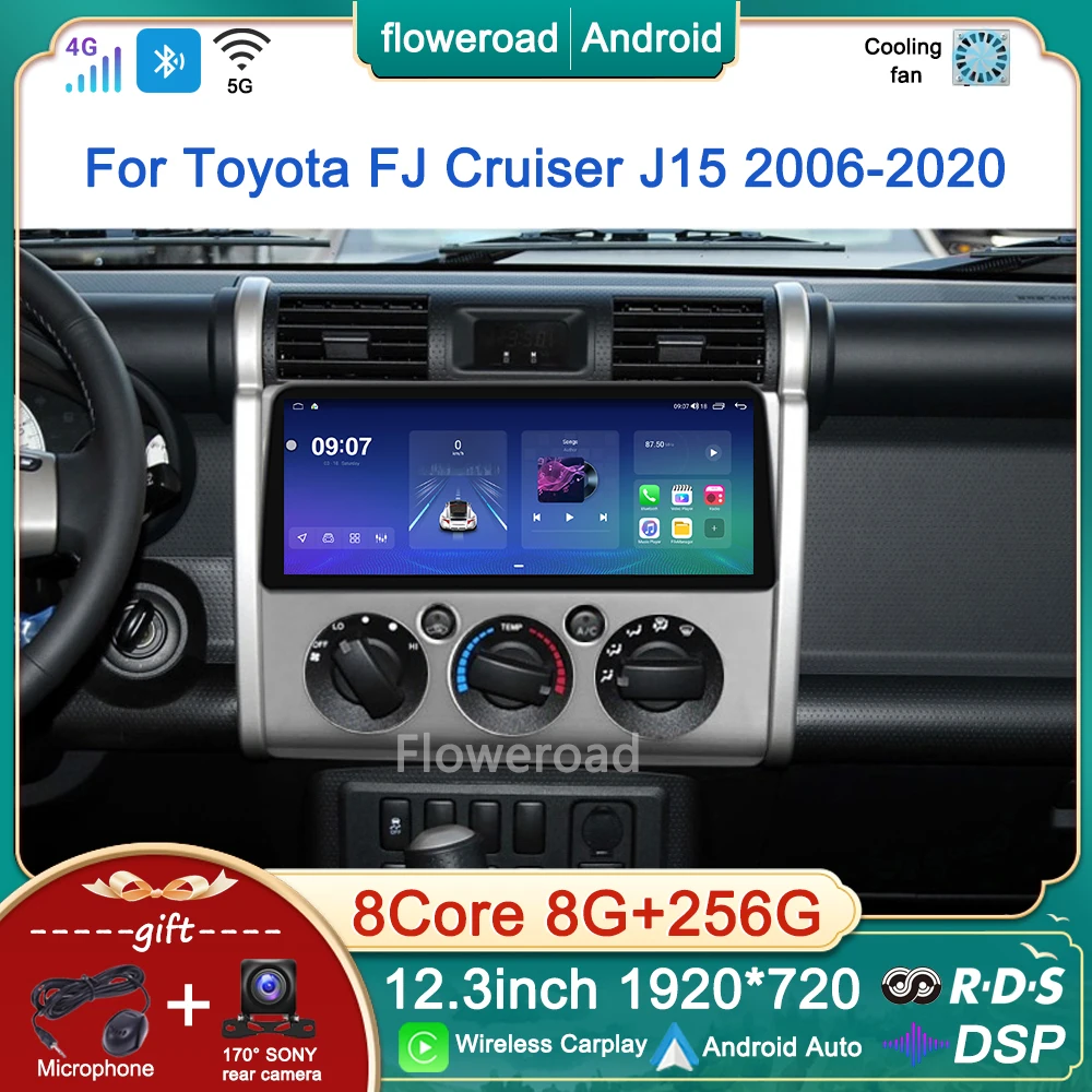 Автомагнитола на Android для Toyota FJ Cruiser J15 12,3-2006, 2020 дюйма, мультимедийный проигрыватель, GPS, встроенный в Carplay, DSP, NO 2 DIN
Автомагнитола на Android для Toyota FJ Cruiser J15 12,3-2006, 2020 дюйма, мультимедийный проигрыватель, GPS, встроенный в Carplay, DSP, NO 2 DIN